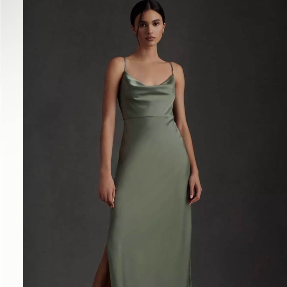 BHLDN Cali Bridesmaid dress moss